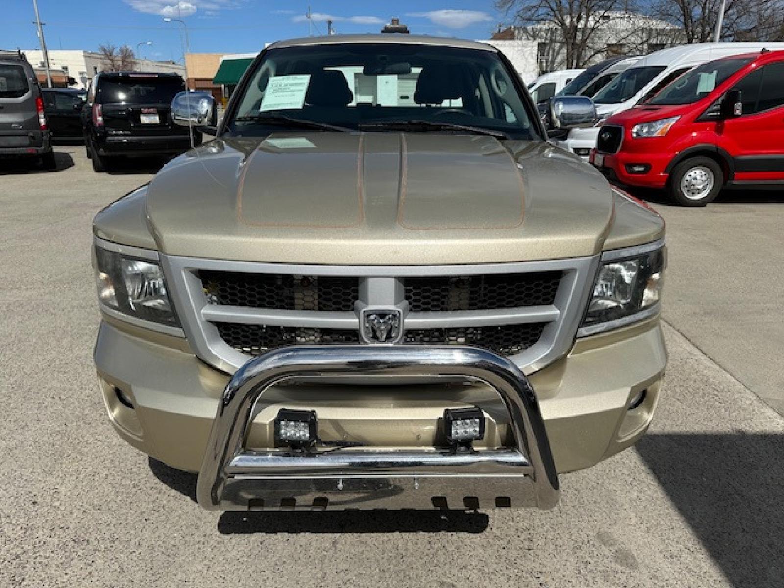 2011 /BEIGE Dodge Dakota SLT (1D7RW3GK3BS) with an 3.7 V6 engine, Automatic transmission, located at 3200 1st Avenue North, Billings, MT, 59101, (406) 245-9055, 45.779270, -108.510742 - Very Nice 4 Door Pickup with A Ton of Options! Power Windows, Power Door Locks, Remote Key Entry, Rugged Terrain Tires, Tilt Steering Column, Cruise Control, 4X4, Running Boards, Tonneau Cover, Towing, Custom Bumper Guard and Only 79,000 Miles. CarFax Dealer Auto Brokers of Montana/AA&A Auto Renta - Photo #1
